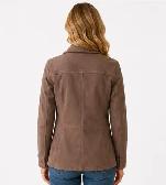 Women’s Tailored Brown Leather Jacket – Size 2XS - Photo 4