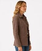 Women’s Tailored Brown Leather Jacket – Size 2XS - Photo 5