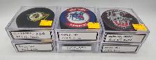 NHL Autographed Hockey Pucks: Clifford, Boyle, Sittler, Methot