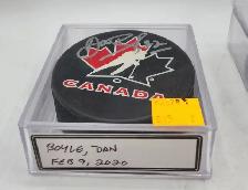NHL Autographed Hockey Pucks: Clifford, Boyle, Sittler, Methot - Photo 2