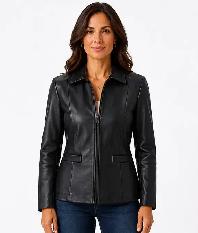 Women’s Fitted Black Leather Jacket – Sizes XS & 2XS - Photo 2