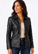 Women’s Fitted Black Leather Jacket – Sizes XS & 2XS - Photo 3