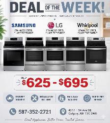Glass Top Stoves $625-$695 with delivery and installation