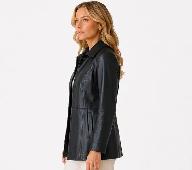 Women’s Classic Black Leather Jacket – Size XL - Photo 2