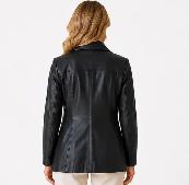 Women’s Classic Black Leather Jacket – Size XL - Photo 3
