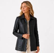Women’s Classic Black Leather Jacket – Size XL - Photo 4