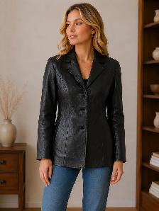 Women’s Patchwork Leather Jacket – Sizes M, L & XL