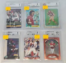 Graded NFL Football Sports Cards: Beckett, Topps 6 Listed