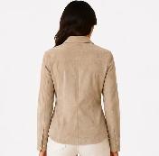 Women’s Genuine Suede Leather Shirt Jacket – Size Medium Only - Photo 3