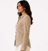 Women’s Genuine Suede Leather Shirt Jacket – Size Medium Only - Photo 4
