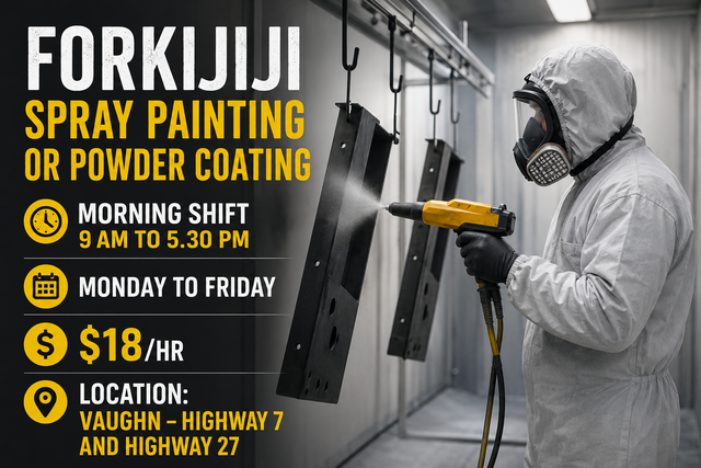 Please call 416-844-2271 only if you have experience doing Spray
