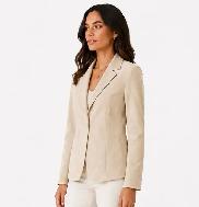 Women’s Suede Blazer Jacket - Photo 3