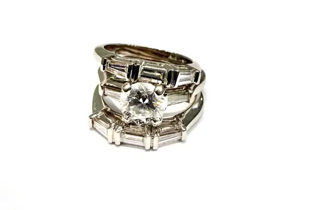 14Karat 2.19CTW Natural Diamonds 3Pcs Wedding Set F-SI1