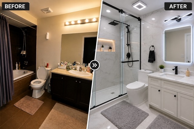 BATHROOM TILE-SHOWER HEAD-RENO-UPGRADE- 437.265.5851