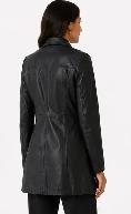 Women’s Leather Jacket with Belt Loops - Photo 3