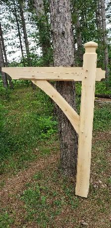 Timber frame mailbox post
