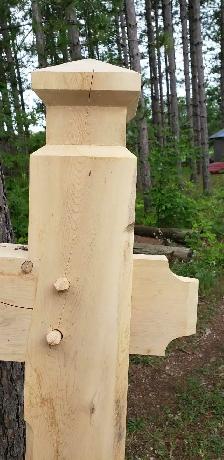 Timber frame mailbox post - Photo 3