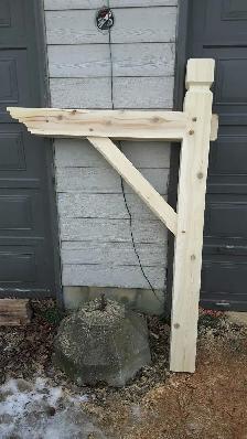 Timber frame mailbox post - Photo 6