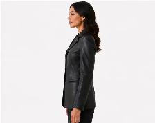 Women’s Tailored Leather Jacket – Size Large Only - Photo 5