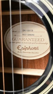 Epiphone Acoustic Guitar Model DR-100EB USED in good and working - Photo 10