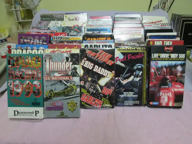 50   VHS RACING TAPES