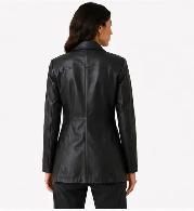 Women’s Mid-Length Leather Jacket – Size XS Only - Photo 2