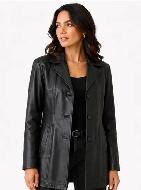 Women’s Mid-Length Leather Jacket – Size XS Only - Photo 5