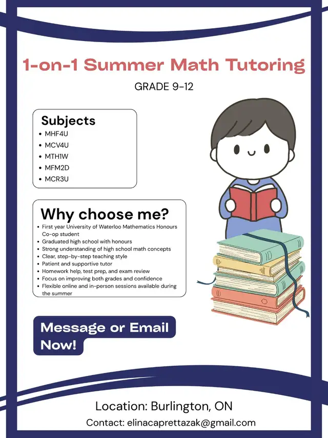 Grades 9–12 Math Tutoring | Functions, Calculus & Algebra
