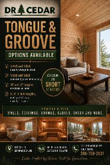 CEDAR TONGUE & GROOVE  / RAINURE & LANGUETTE EN CEDRE