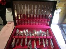 #1-1F  ADAMS silverware set for 12 - Photo 2