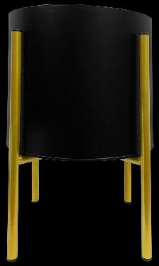 BLACK PLANTER WITH GOLD LEGS - $20