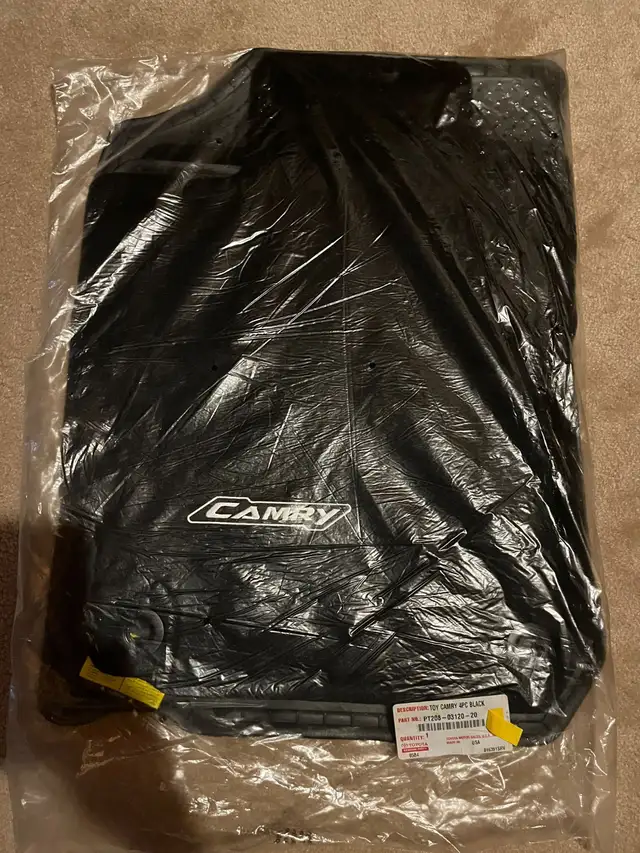 2005 - 2012 Brand New Camry Toyota OEM Black Cloth Floor Mat Set