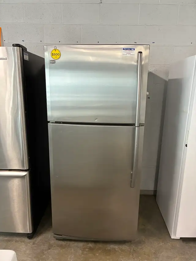 Fridge Stainless (dented)-90-day warranty -Credit Cards accepted