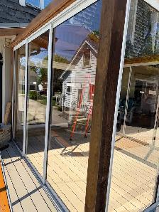 Patio door with frames. with 6mm tempered bronze glass