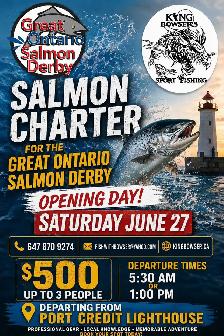 Salmon Fishing Opening Day Great Ontario Salmon Derby