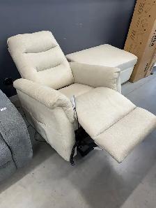 Sealy cream fabric power reclining lift chair - Photo 2