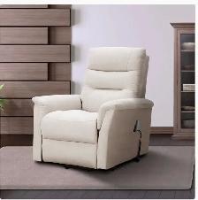 Sealy cream fabric power reclining lift chair - Photo 4