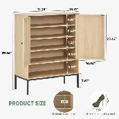 Brand New 39.5' 2-Door Rattan Shoe Storage Cabinet Special $149 - Photo 5