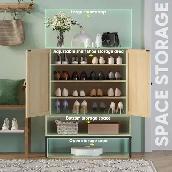 Brand New 39.5' 2-Door Rattan Shoe Storage Cabinet Special $149 - Photo 7