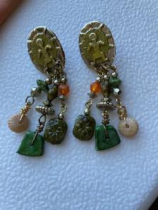 Batch of 12 Lovely vintage earrings, and one unique jewelry box - Photo 5
