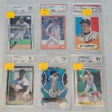 Graded Baseball MLB Sports Cards: Beckett, Topps, PSA 6 Listed