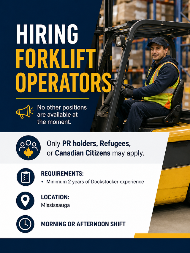 Hiring Forklift operators