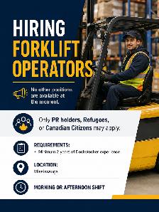 Hiring Forklift operators