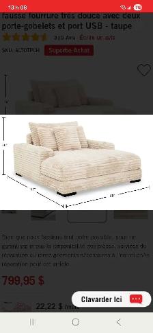 Sofa a vendre Alto 2 places en velour - Photo 5