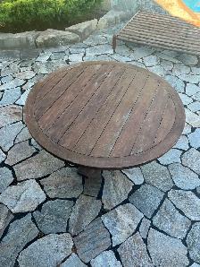 6 Foot Round Teak Table Michael Taylor Design San Francisco