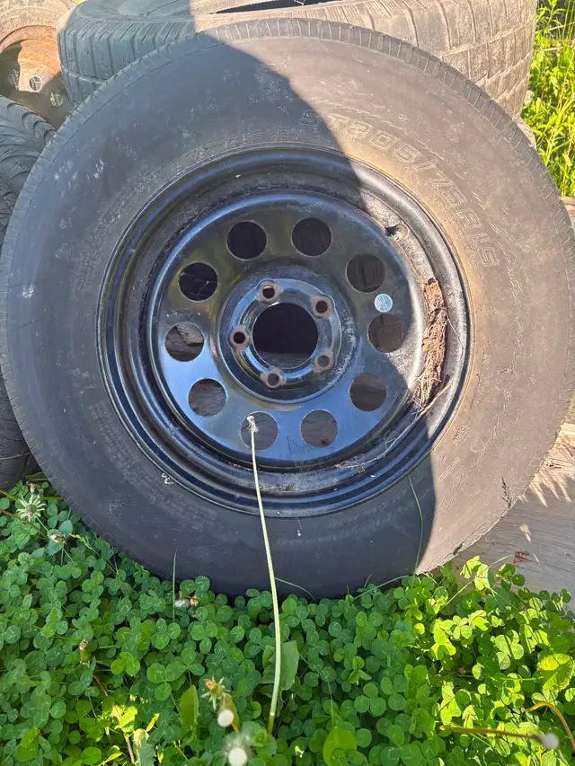 Trailer tires and rims.