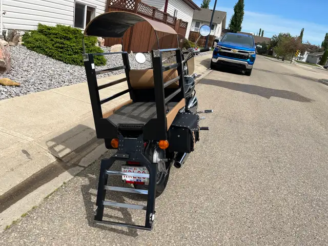 2007 750 Honda with custom belt dog carrier