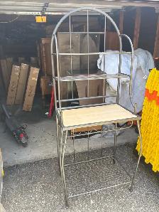 Free delivery used Baker's Rack with Shelves and Wood Top - Photo 5