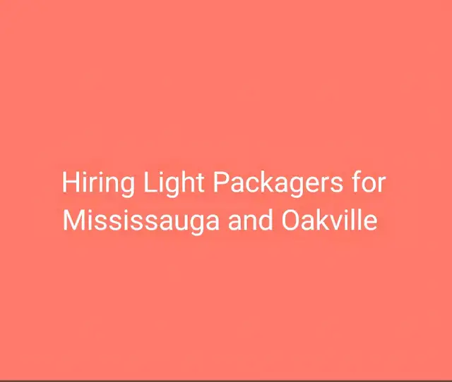 Packaging Jobs Mississauga