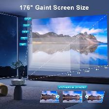 Mini Projector with Projector Screen - Photo 3